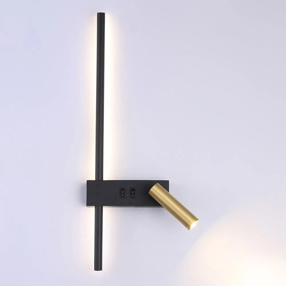 LAMPA ŚCIENNA KINKIET APP1439-W PRAWY BLACK GOLD 2