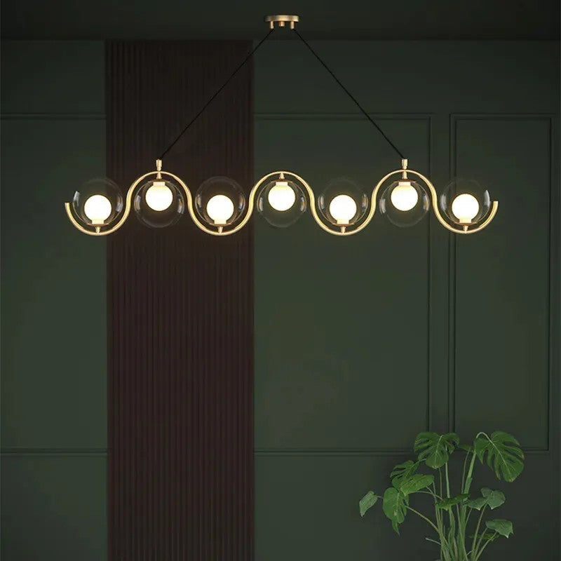 LAMPA SUFITOWA WISZĄCA APP1441-7CP Złota 2