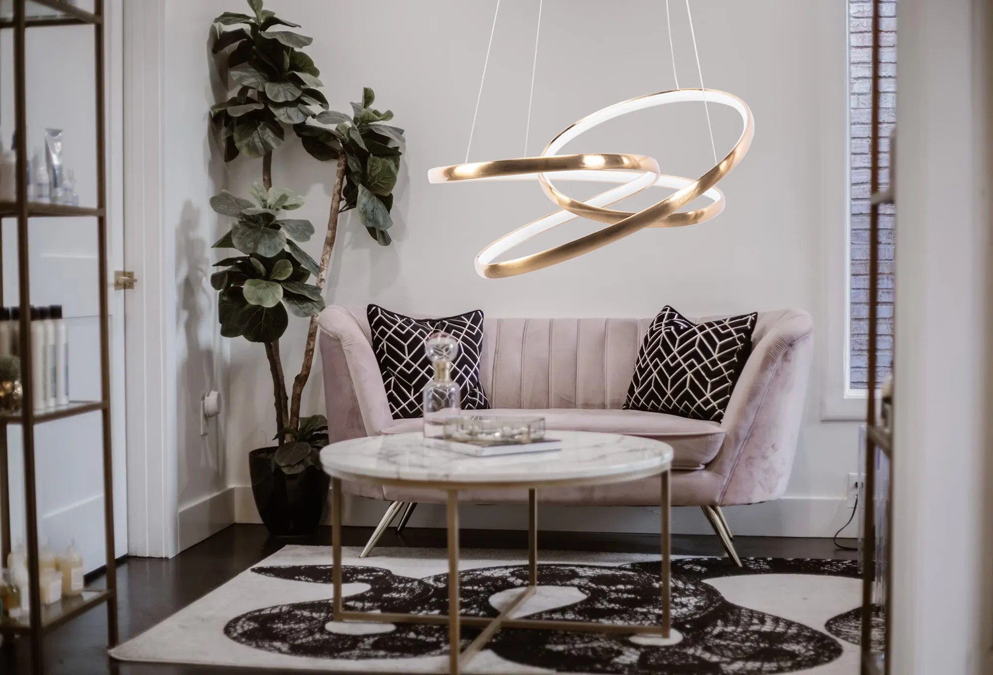 LAMPA WISZĄCA LED G005-CP ZŁOTA 2