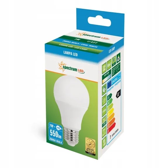 Żarówka LED Zimna E-27 230V 7W 13899 2