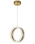 LAMPA SUFITOWA WISZĄCA LED LHJ098-CP ZŁOTA 2