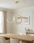 LAMPA SUFITOWA WISZĄCA KRYSZTAŁOWA LED SWE082-CP ZŁOTA 2