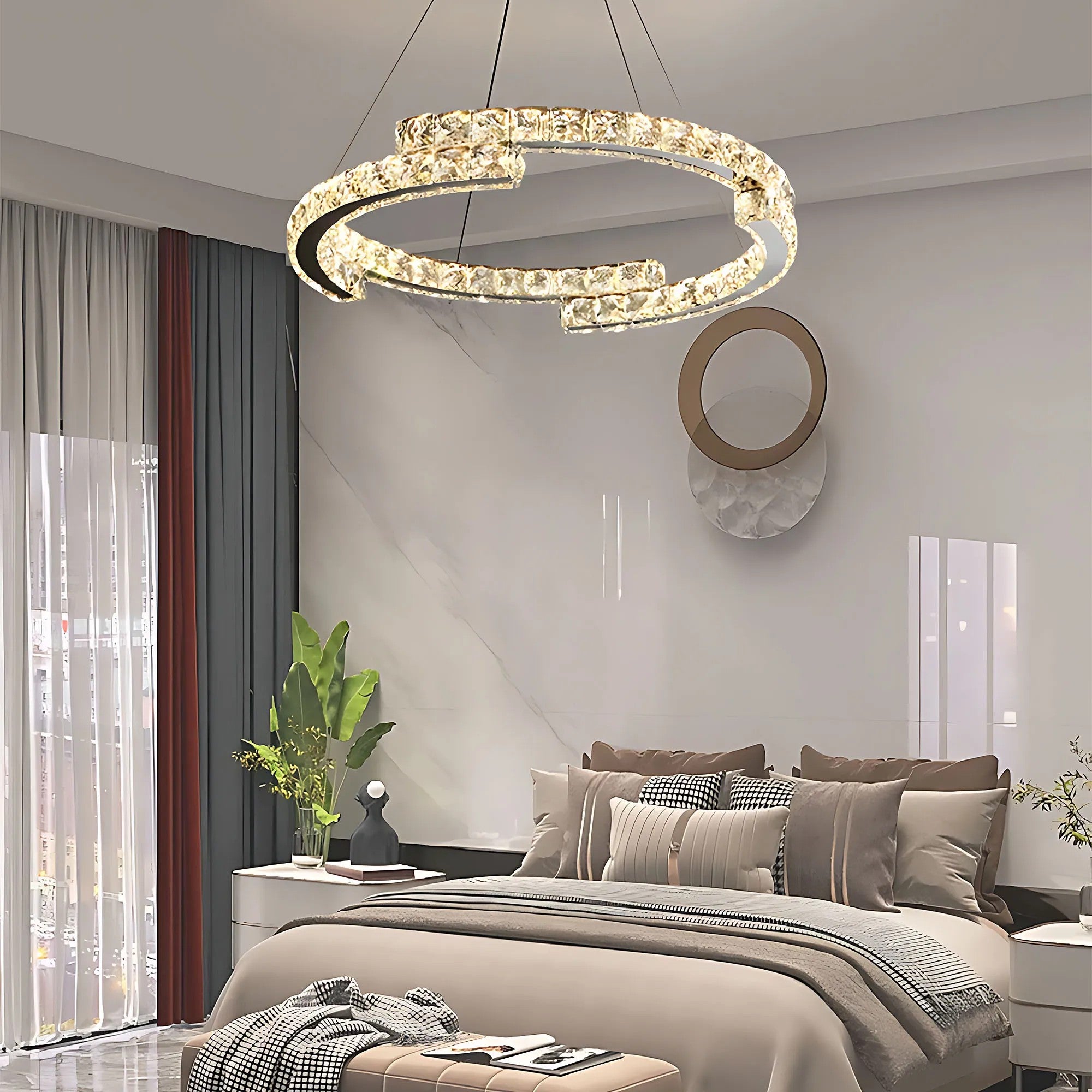 LAMPA SUFITOWA WISZĄCA LED APP1770-CP CHROM 60cm 2