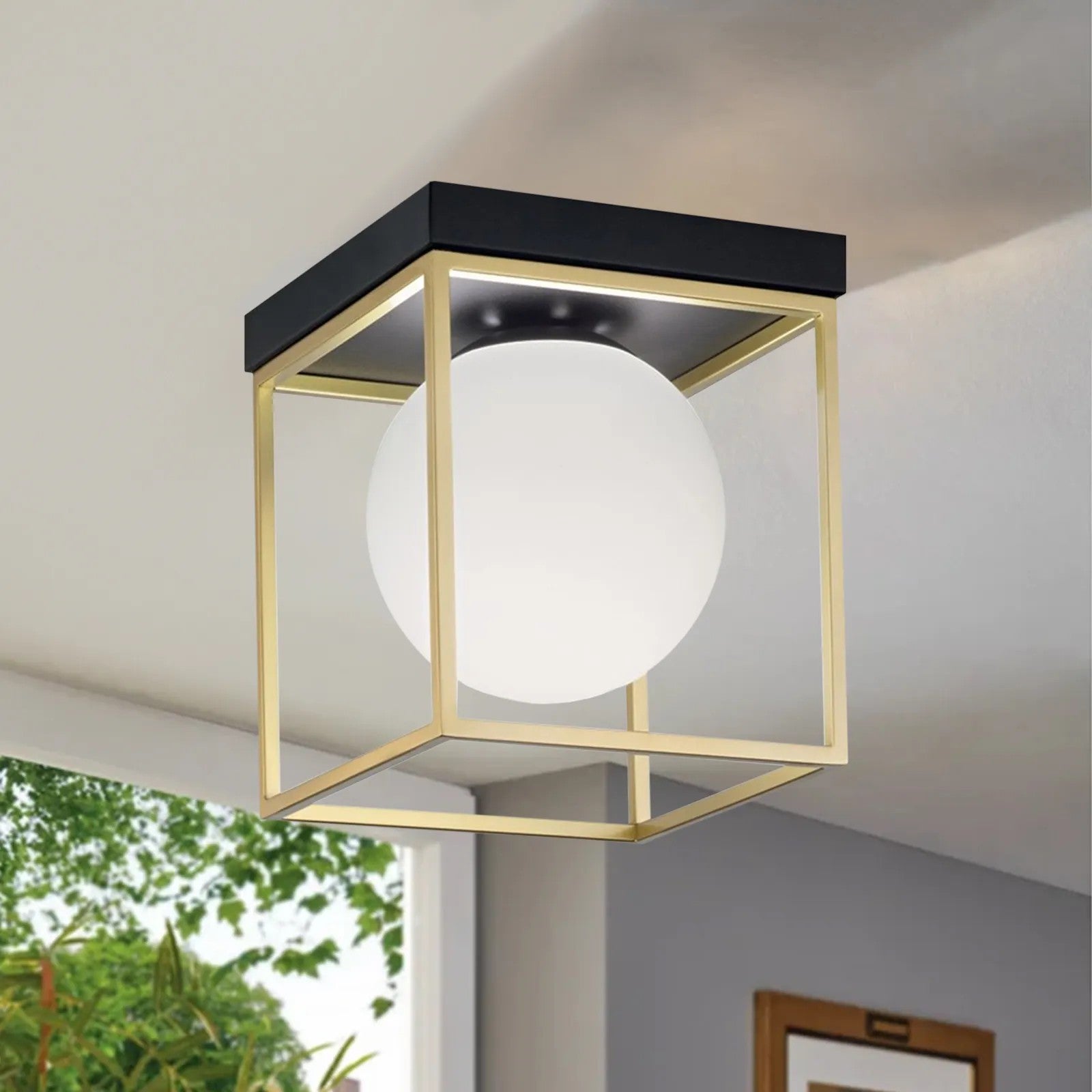 Lampa Sufitowa Plafon APP1166-1C Gold White 2