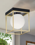 Lampa Sufitowa Plafon APP1166-1C Gold White 2