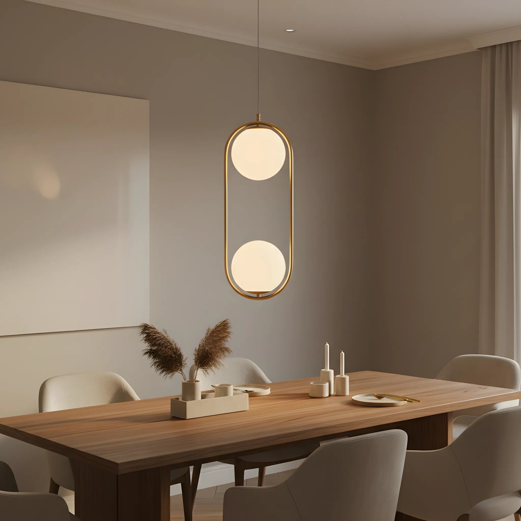 LAMPA SUFITOWA WISZĄCA G134-2CP GOLD 2