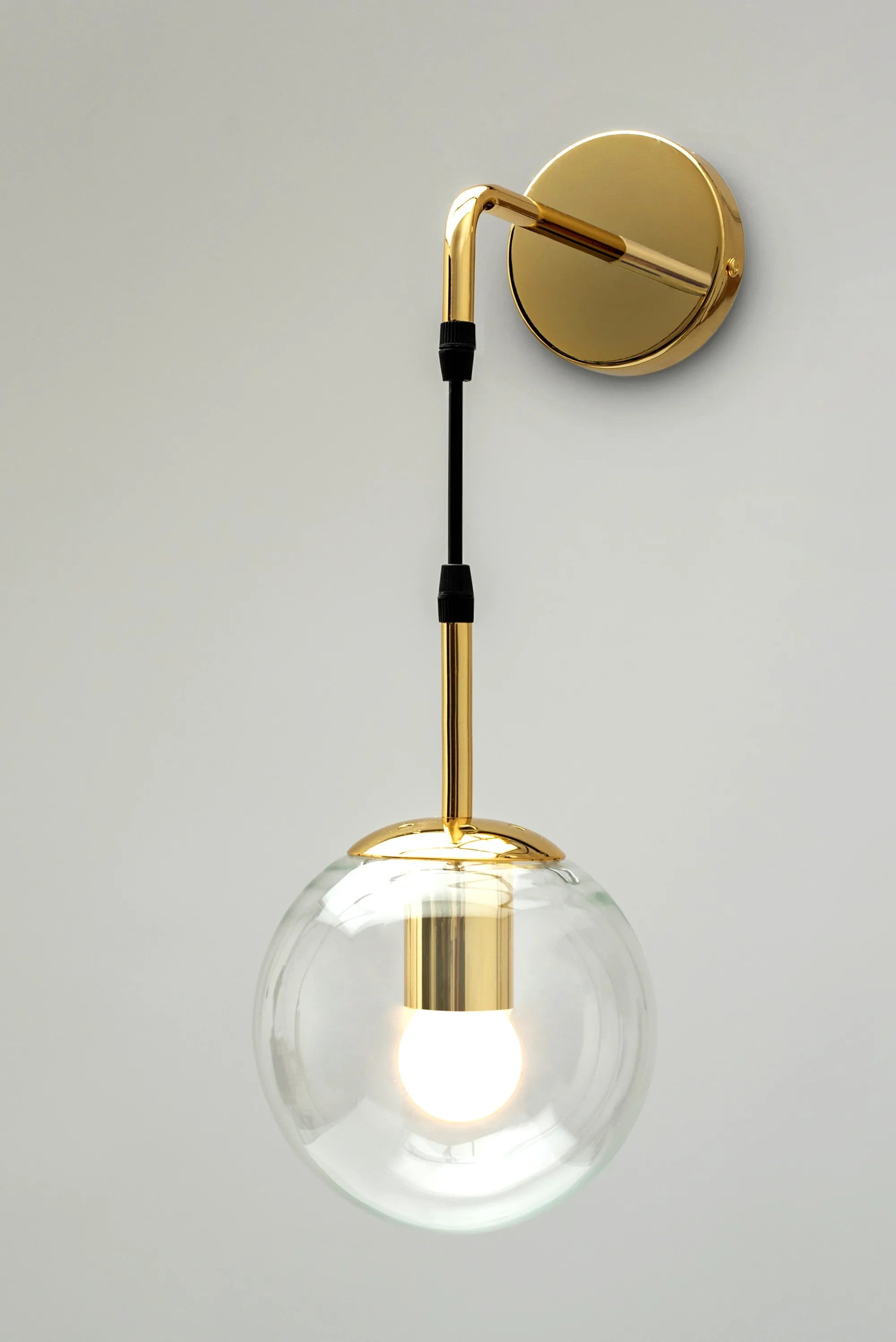 Lampa Ścienna Kinkiet Szklany APP685-1W Złota 2