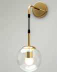 Lampa Ścienna Kinkiet Szklany APP685-1W Złota 2