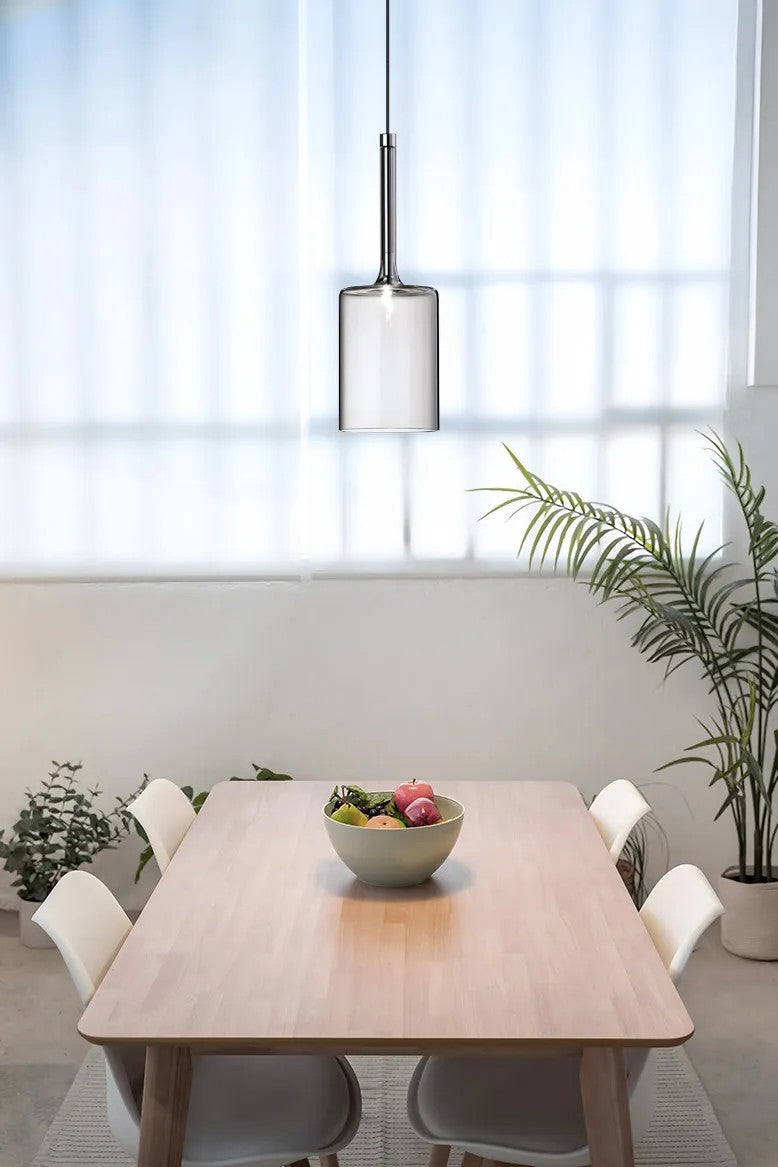 Lampa Sufitowa Wisząca Szklany Klosz APP1702-1CP GREY B 2