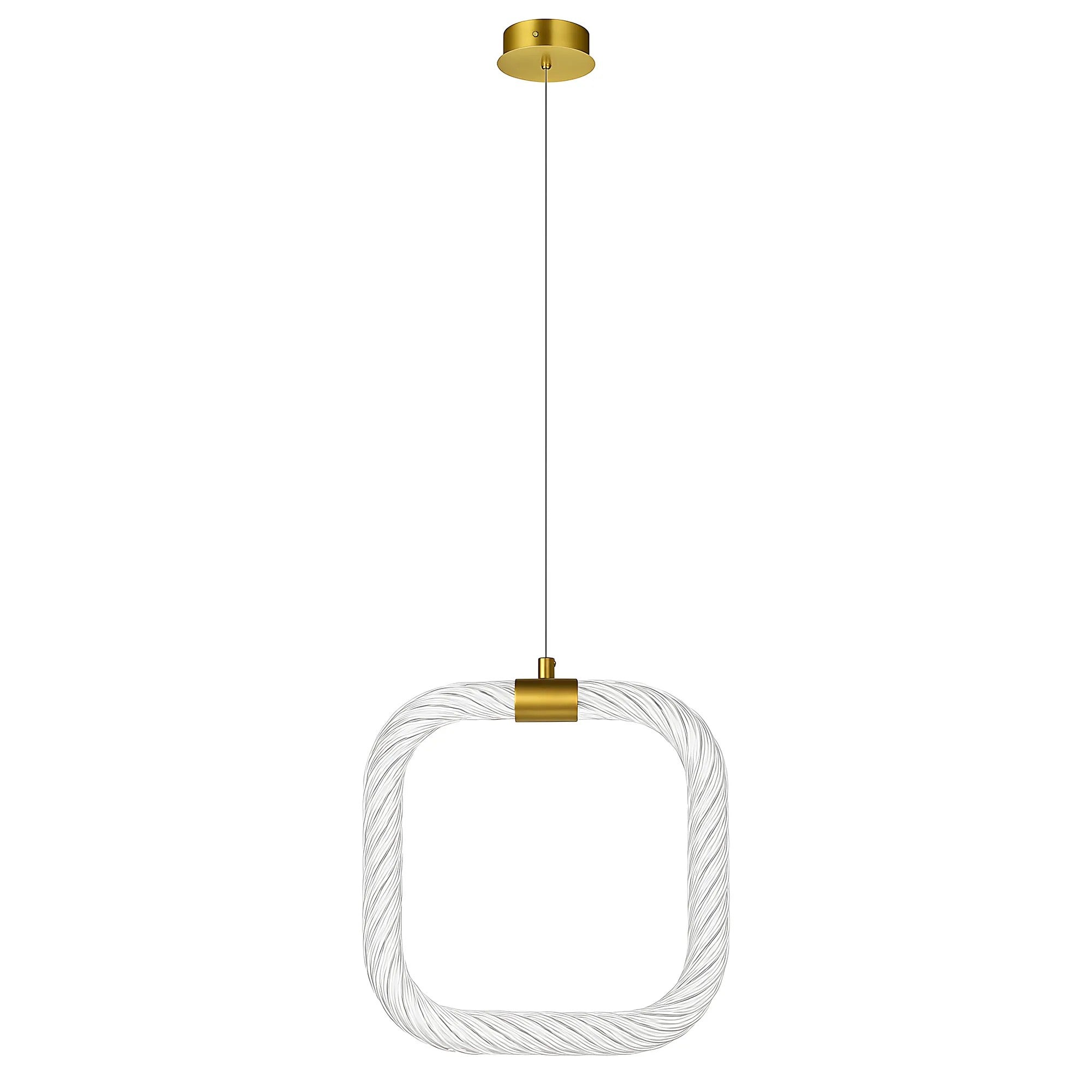 LAMPA SUFITOWA WISZĄCA LED LHJ056-CP1 ZŁOTA SZCZOTKOWANA 2