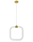 LAMPA SUFITOWA WISZĄCA LED LHJ056-CP1 ZŁOTA SZCZOTKOWANA 2