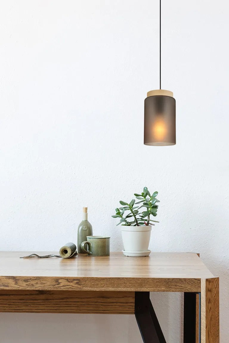 LAMPA SUFITOWA WISZĄCA APP1810-1CP Frosted Grey 2