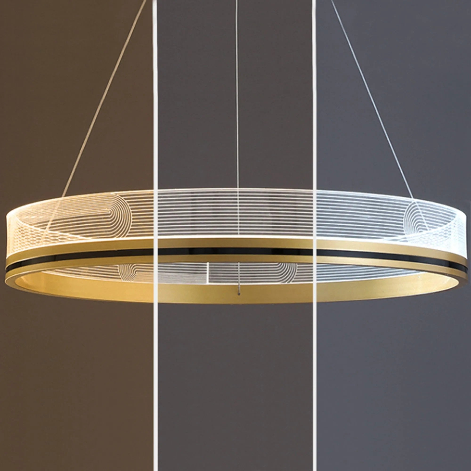 Lampa Wisząca APP1189-CP Złota 40cm 2