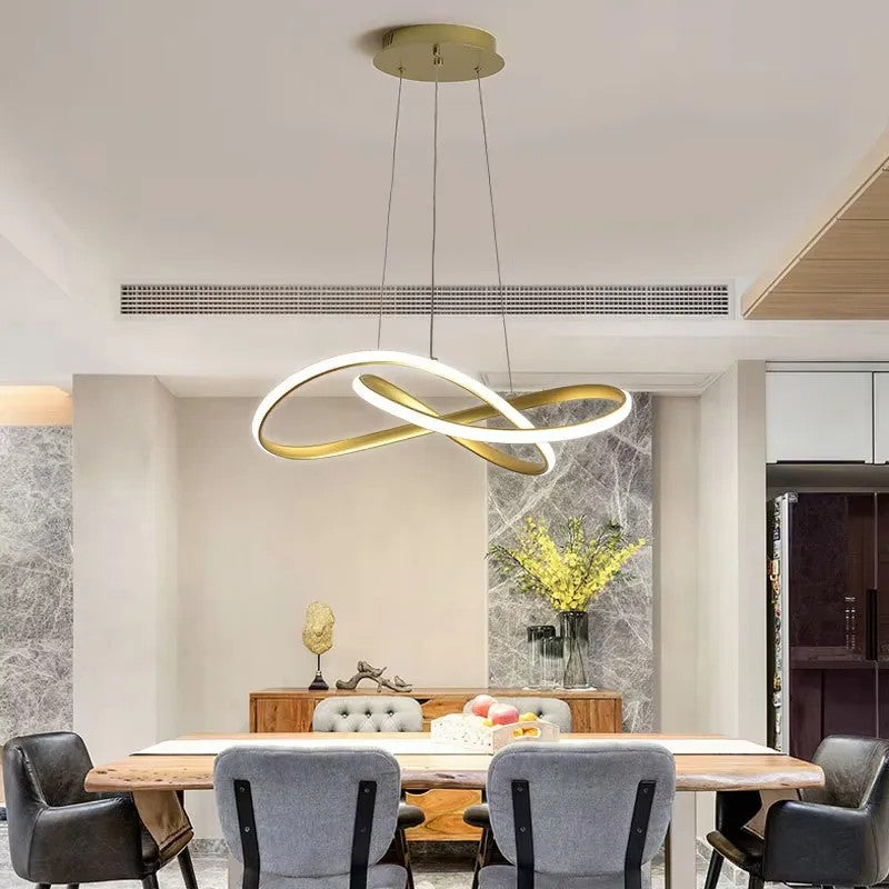 LAMPA SUFITOWA WISZĄCA LED APP1601-CP Gold 2