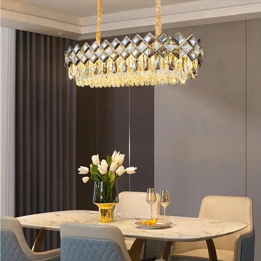 Lampa Kryształowa Wisząca APP1539-12CP80 Gold 2