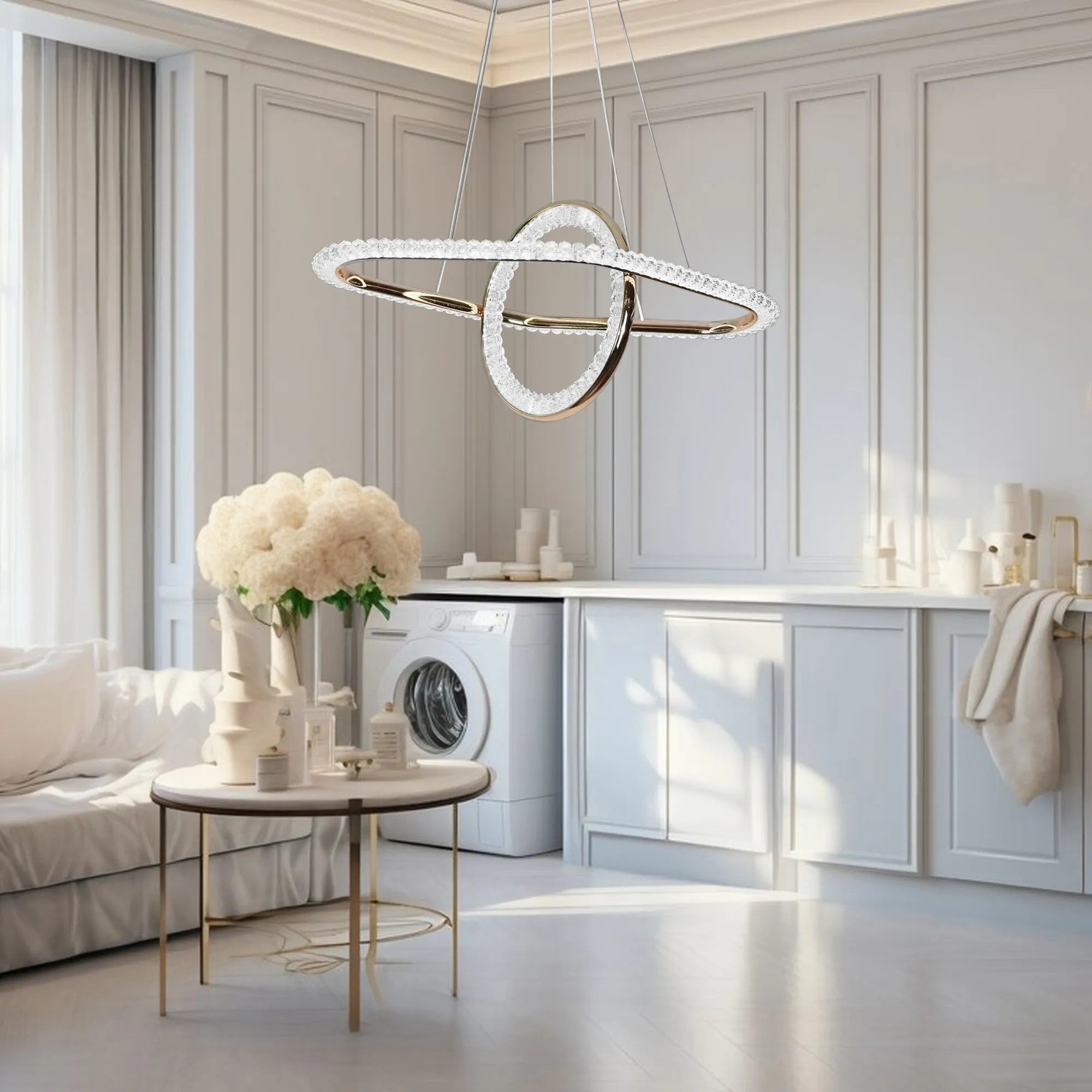 LAMPA WISZĄCA LED G034-CP ZŁOTA 2