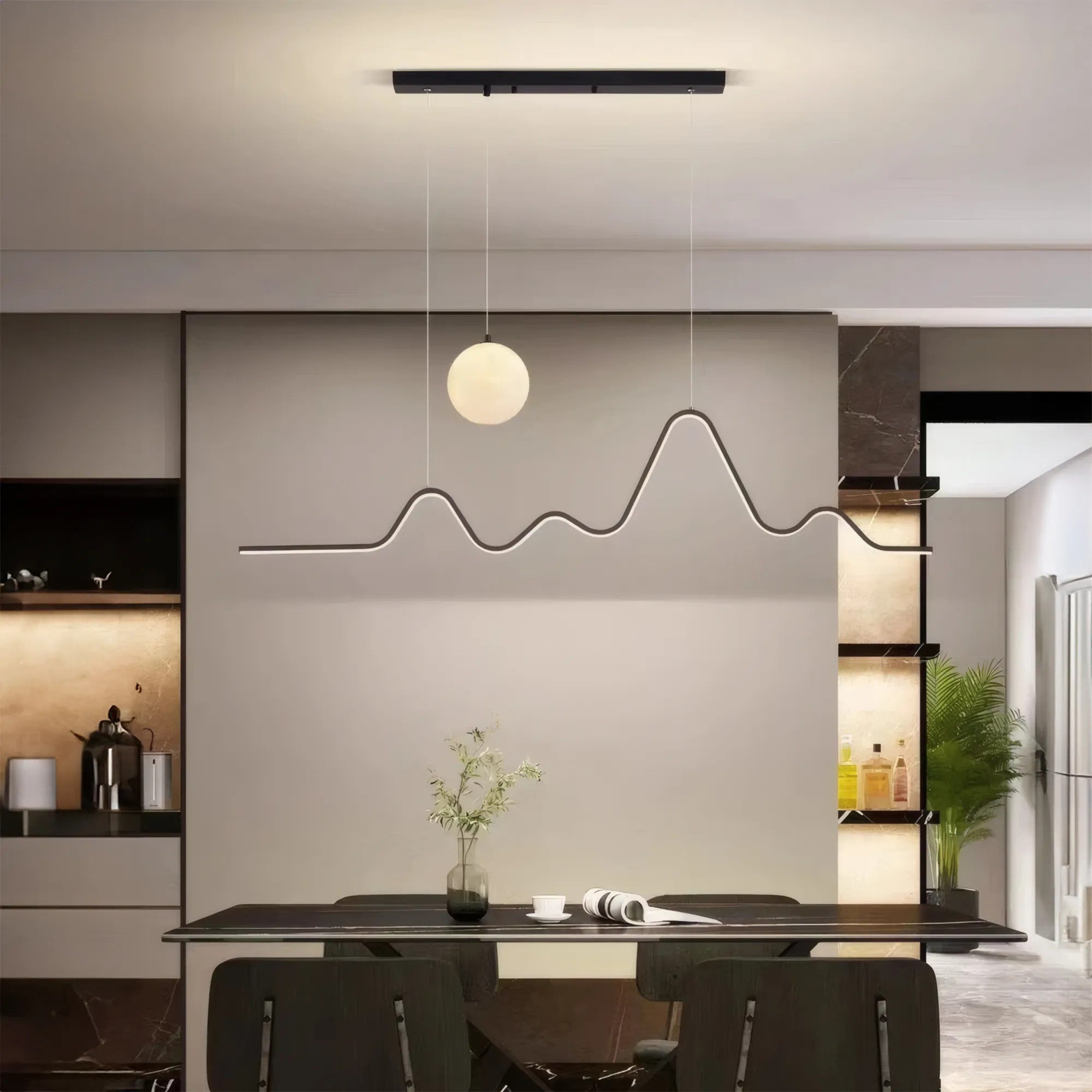 Lampa WISZĄCA LED LHJ033-CP 120 Cm CZARNA 2
