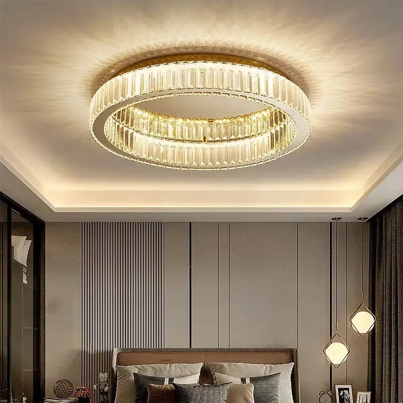 LAMPA KRYSZTAŁOWA PLAFON APP1719-C 40 Cm Złota 2