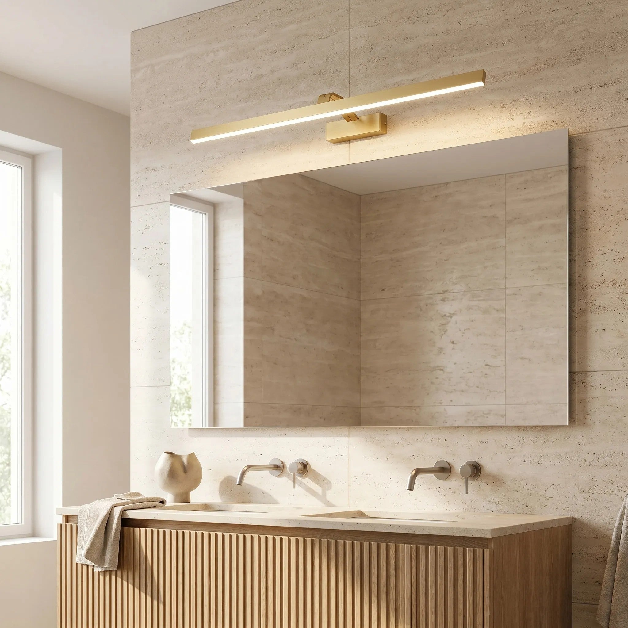 Kinkiet Łazienkowy LED SWE009-1W 73cm Złoto Szczotkowane 2