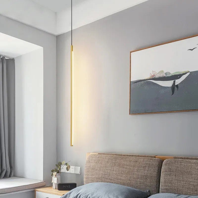 LAMPA SUFITOWA WISZĄCA LED APP1414-C GOLD 100cm 2