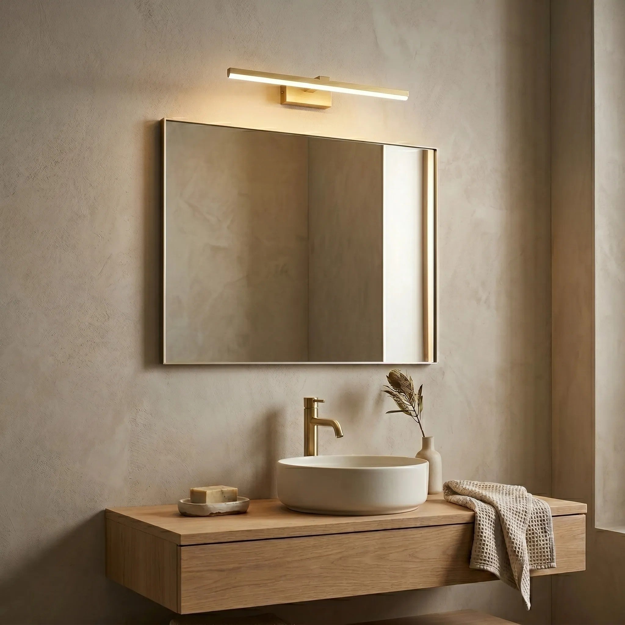 Kinkiet Łazienkowy LED SWE008-1W 58cm Złoto Szczotkowane 2
