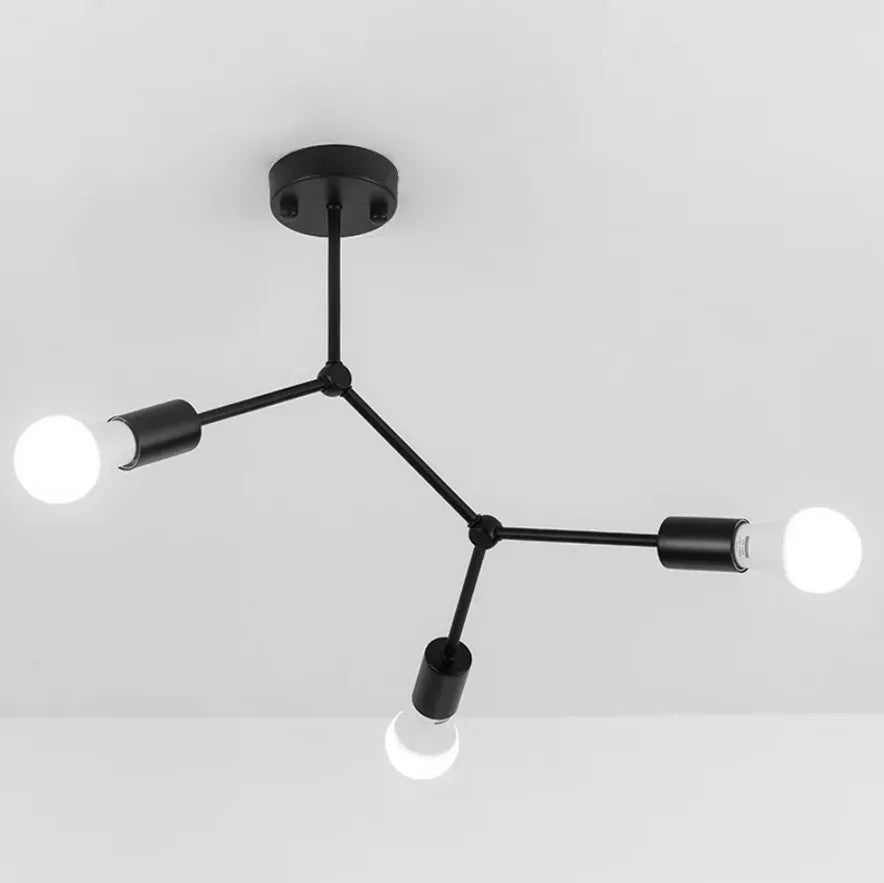 LAMPA SUFITOWA KLASYCZNA METAL LOFT APP736-3C Czarna 2