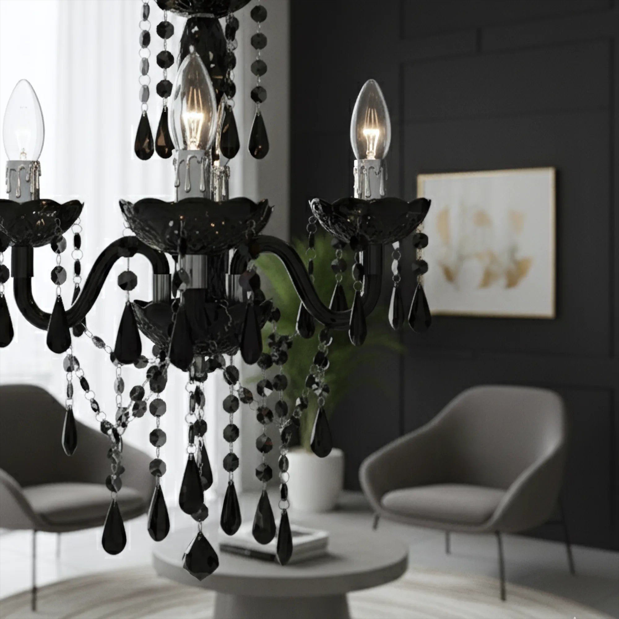 LAMPA SUFITOWA WISZĄCA EBT005-3CP CZARNA 2