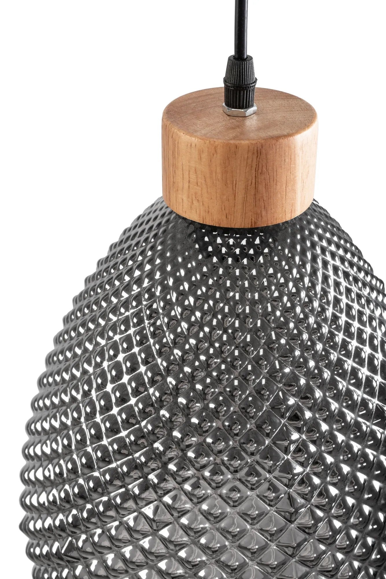 Lampa Sufitowa Szklana Retro APP897-1CP Czarna 2