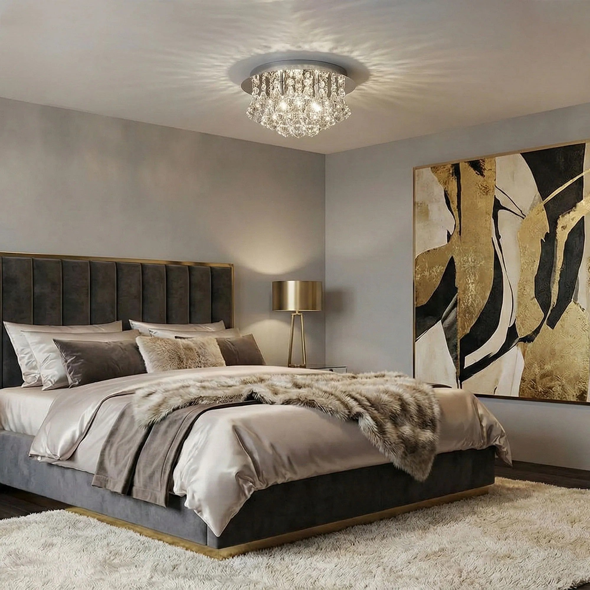LAMPA KRYSZTAŁOWA PLAFON APP1039-3C CHROM 2