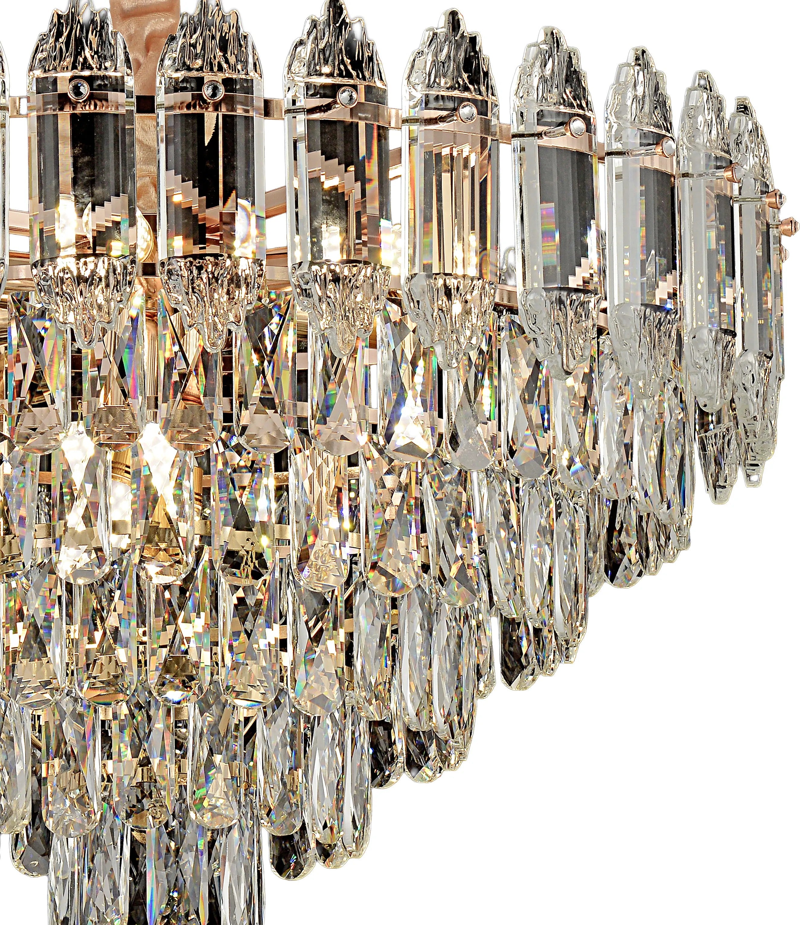 Lampa Wisząca Z Kryształami G057-CP 50cm Złota 2