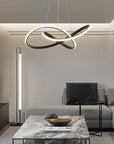 LAMPA SUFITOWA WISZĄCA LED G006-CP Czarna + PILOT 2