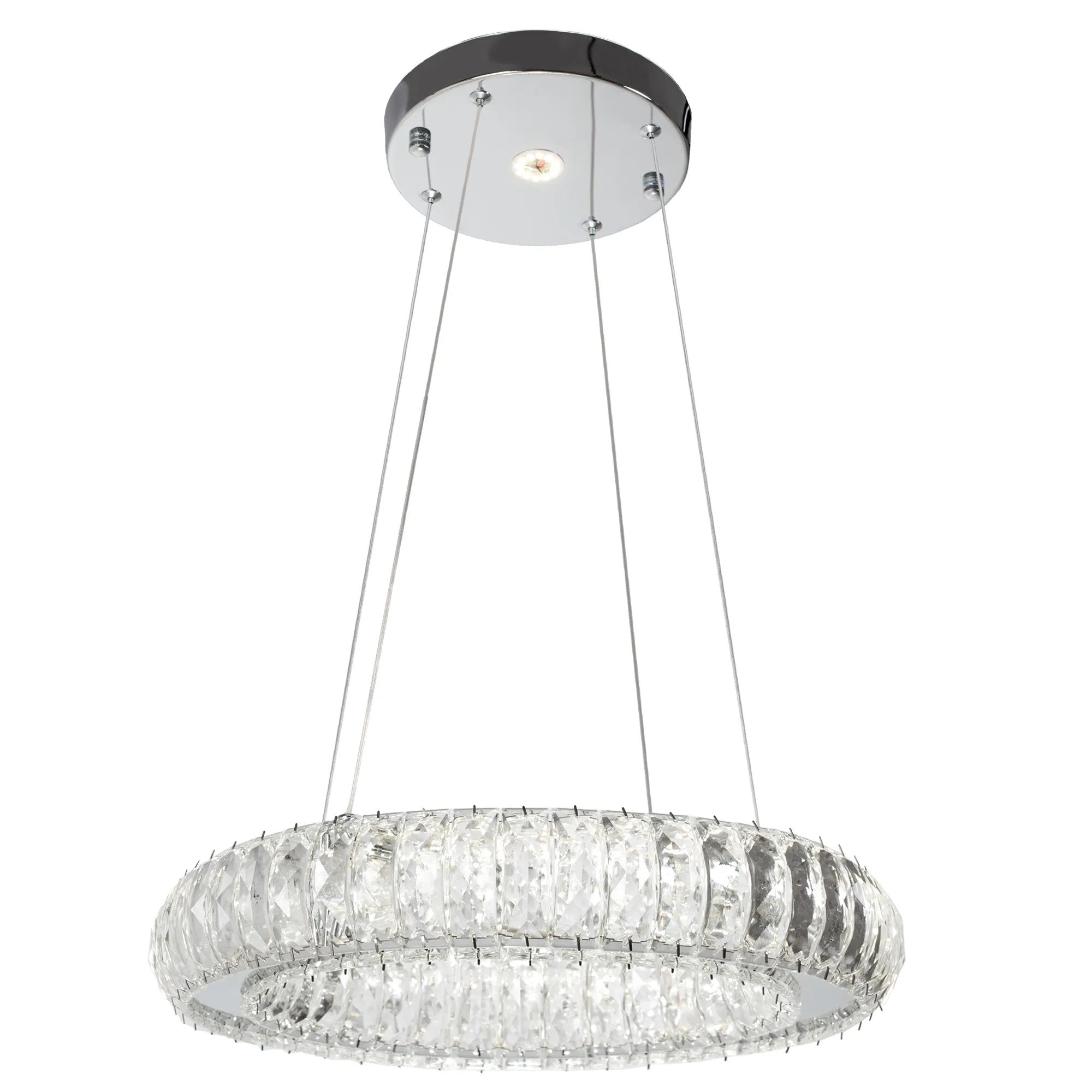 Kryształowa Lampa Sufitowa LED APP1040-CP + Pilot 2