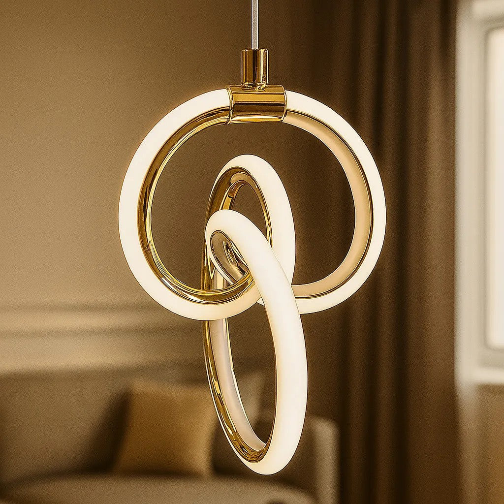 LAMPA WISZĄCA LED LHJ092-1CP Złota 2