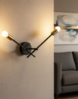 LAMPA ŚCIENNA KINKIET APP1119-2W Czarna 2