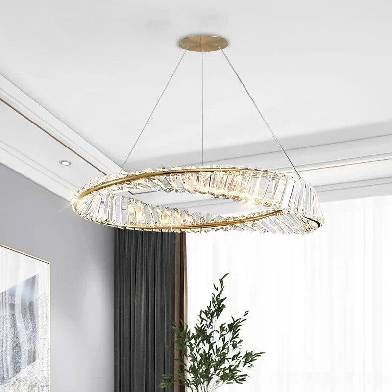 KRYSZTAŁOWA LAMPA SUFITOWA LED APP1201-CP 2