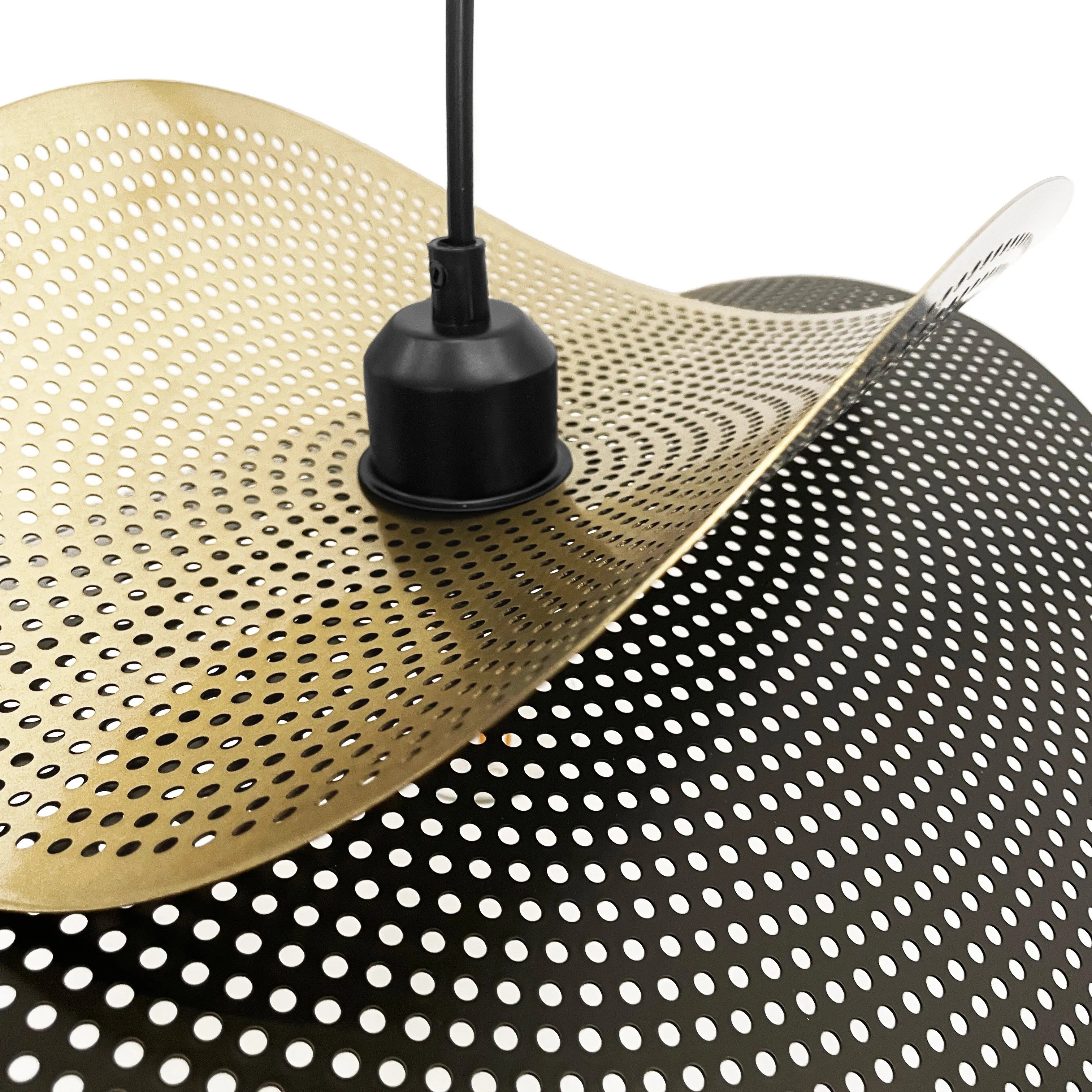 LAMPA SUFITOWA WISZĄCA APP1471-1CP Czarna/złoto 2