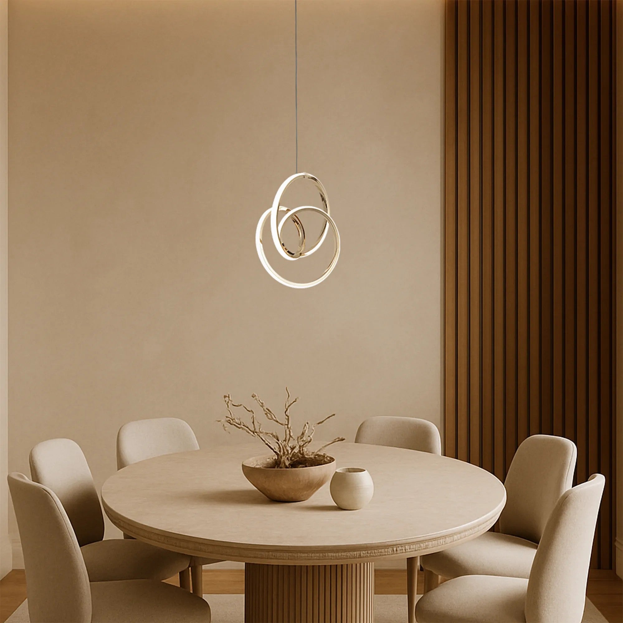 LAMPA WISZĄCA LED G076-1CP Złota 2