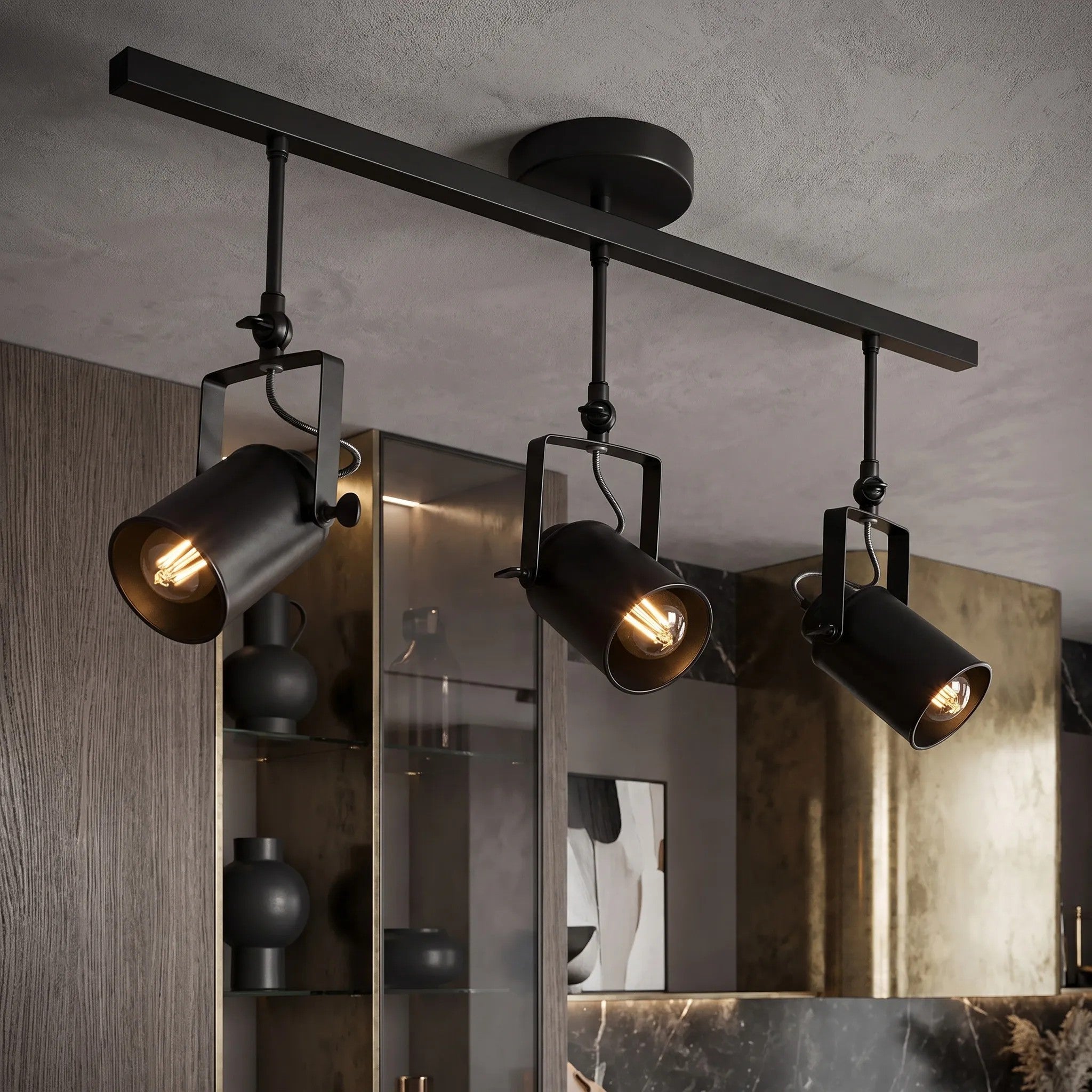 Lampa Sufitowa Reflektor APP487-3C Czarna 2