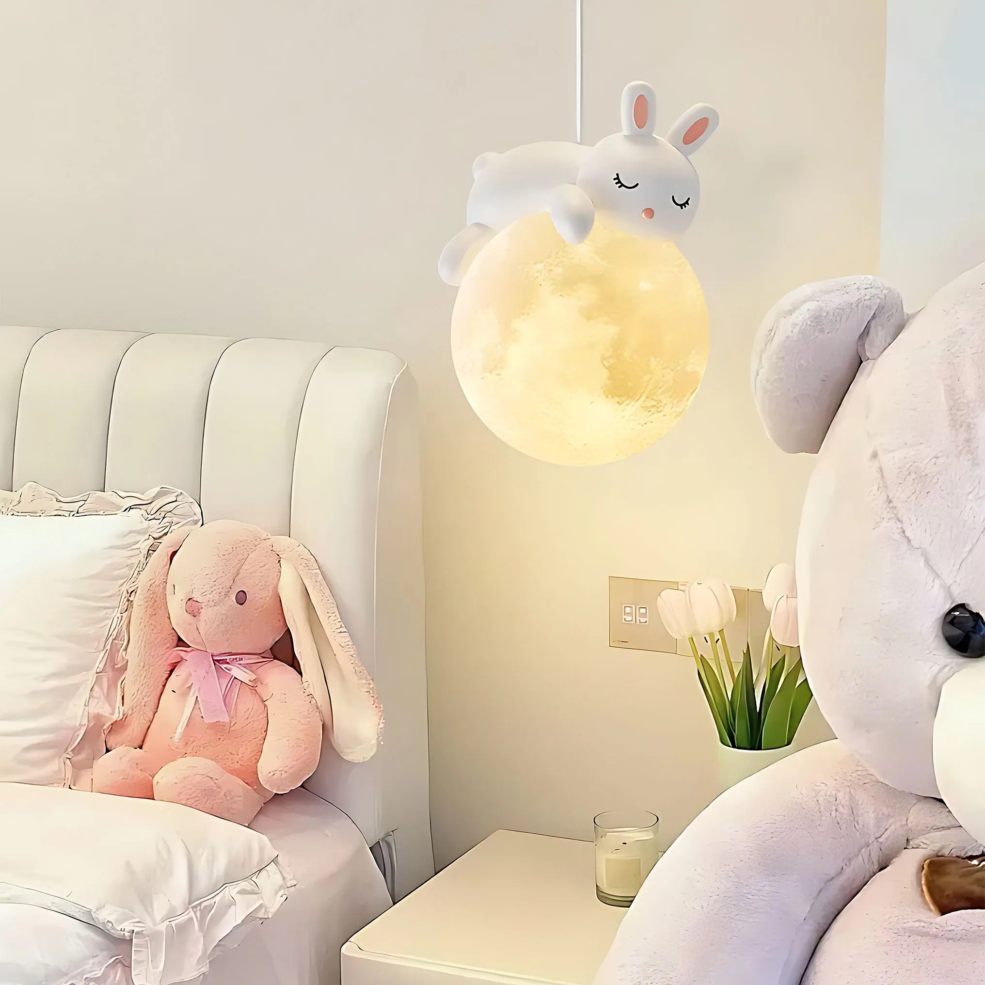 LAMPA SUFITOWA WISZĄCA ŚPIĄCY KRÓLICZEK G164-1CP 2