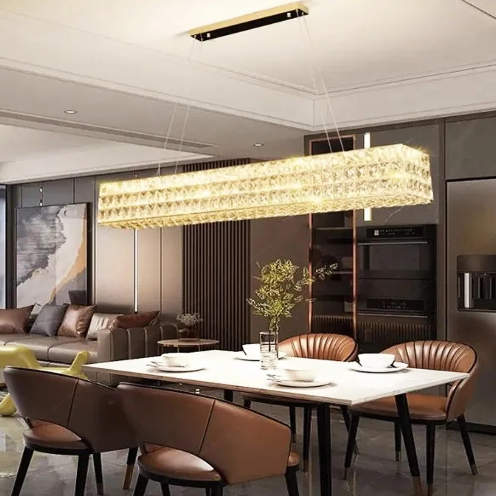 LAMPA SUFITOWA WISZĄCA LED APP1566-CP Gold 2