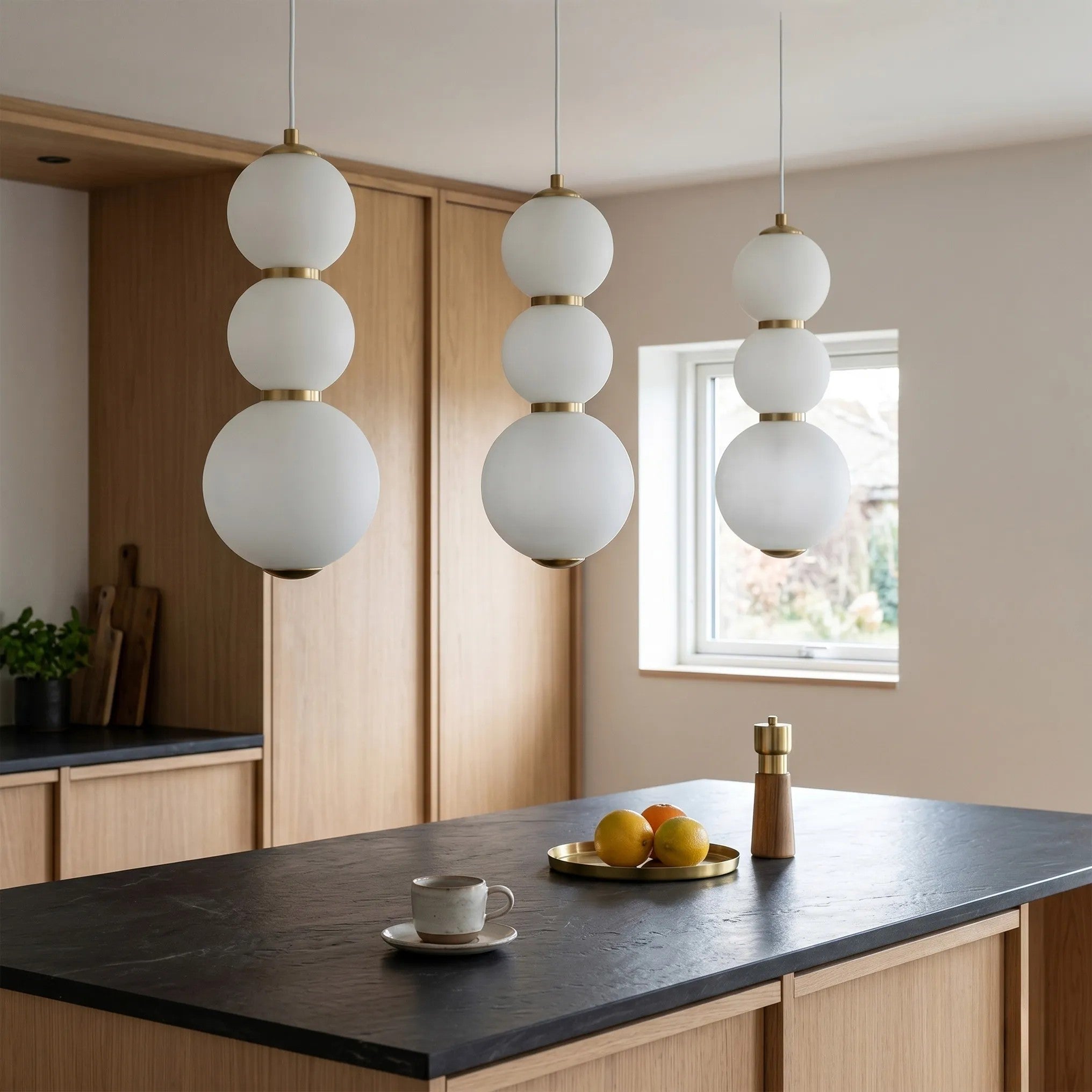 Lampa Sufitowa Wisząca LED LHJ113-3CP Złota Szczotkowana 2
