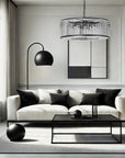 Lampa Kryształowa Wisząca APP1651-6CP Black 2