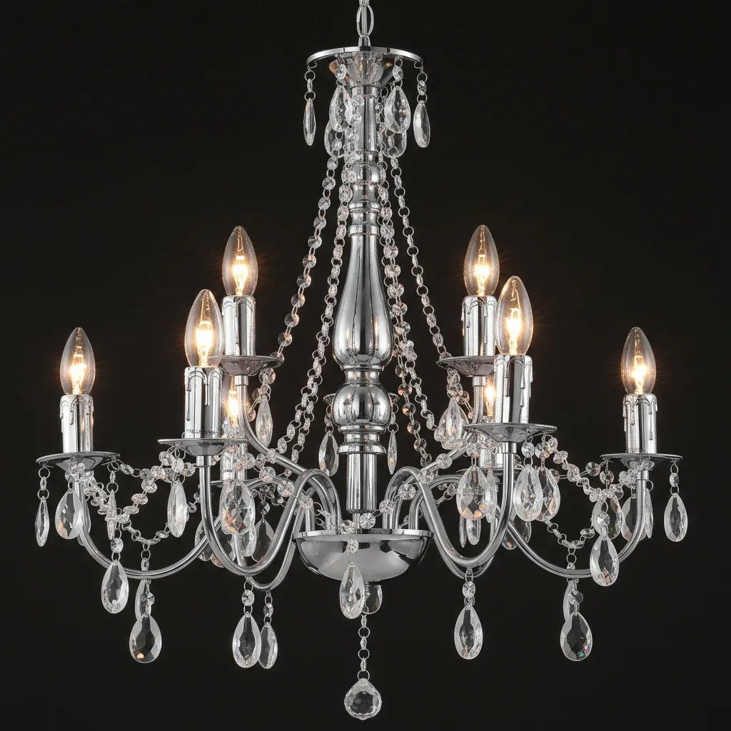 LAMPA SUFITOWA WISZĄCA EBT016-9CP CHROM 2
