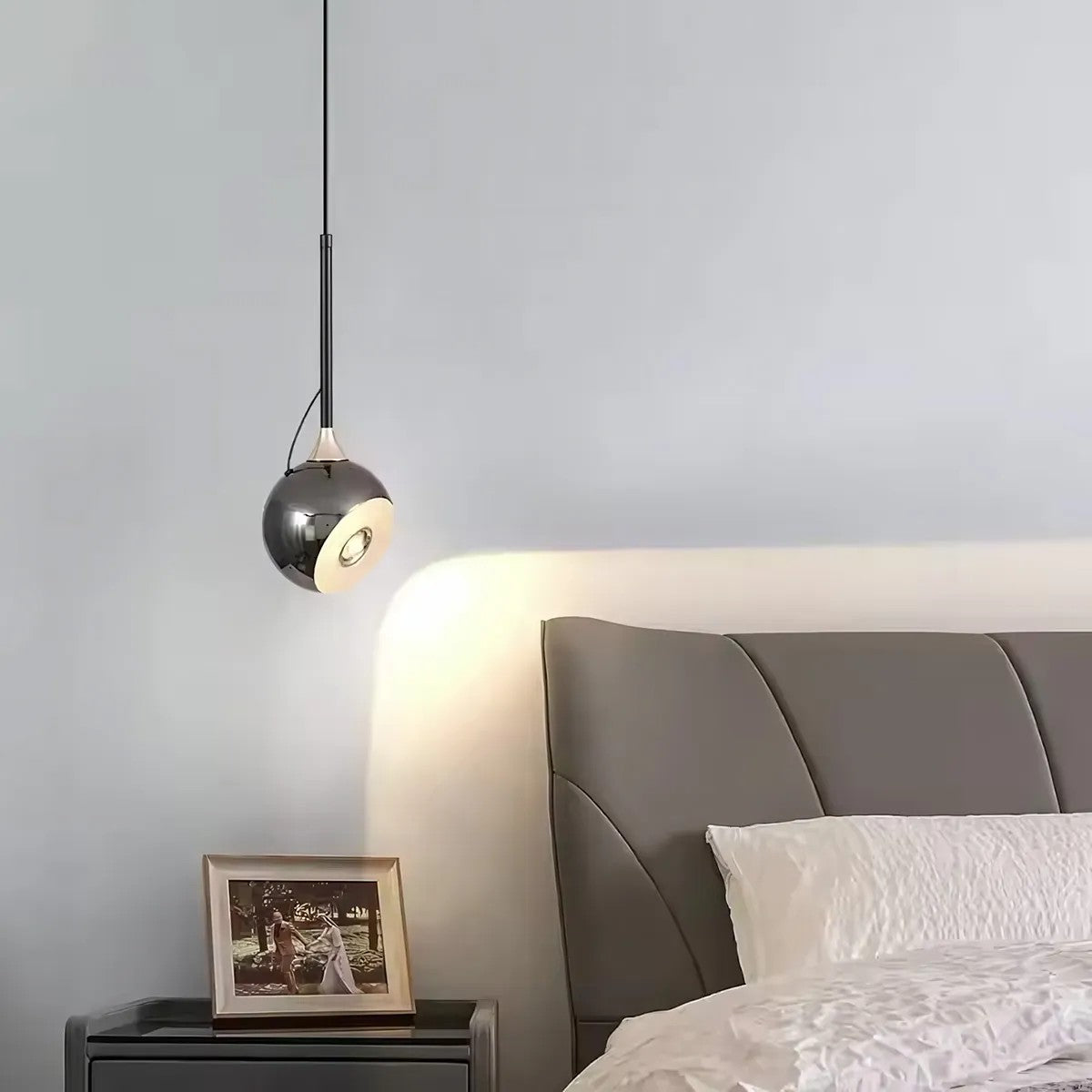 LAMPA SUFITOWA WISZĄCA LED G087-1CP Czarna Metaliczna 2