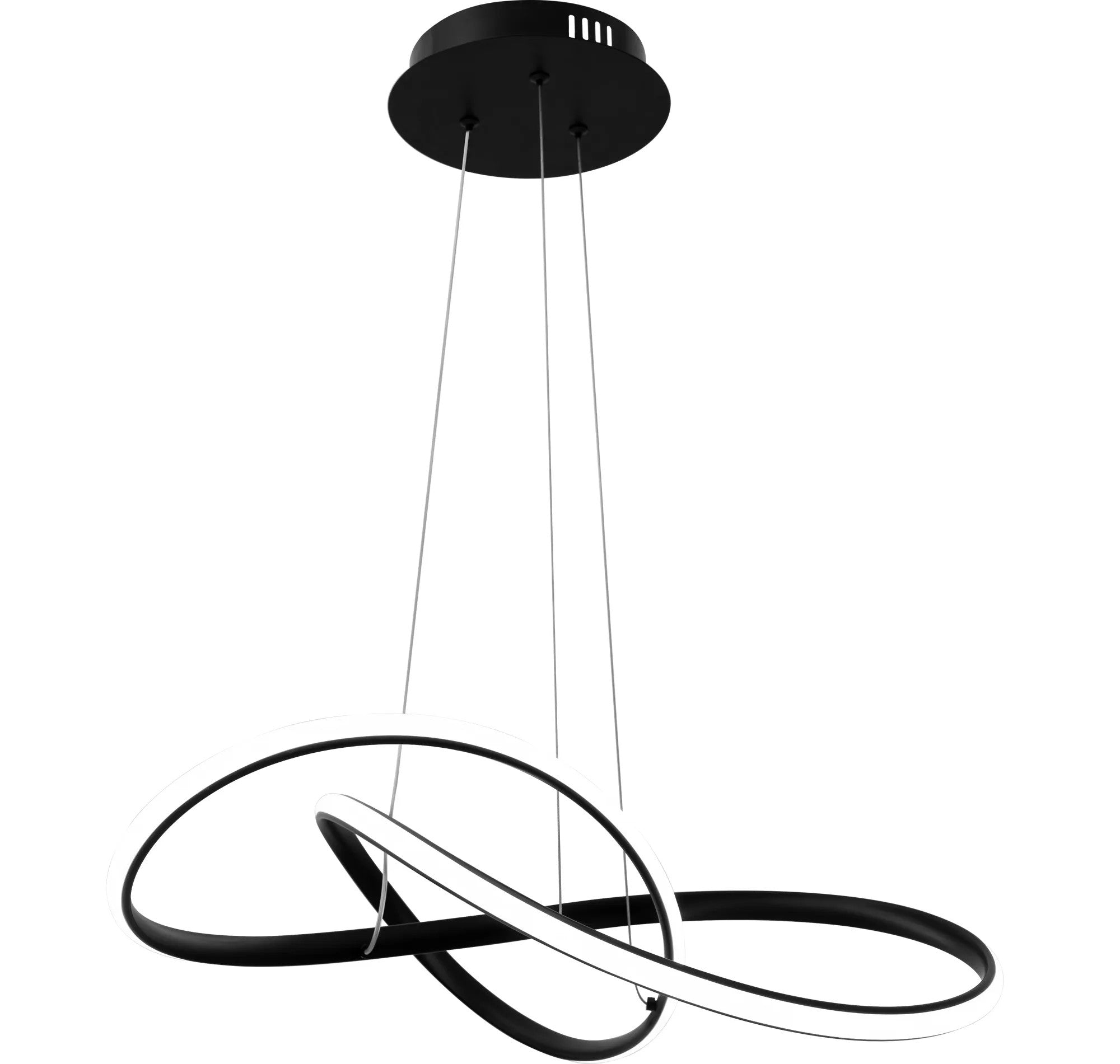 Lampa Sufitowa Wisząca Ring Nowoczesna LED + Pilot APP395-CP Czarna 2
