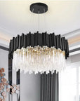 Lampa Sufitowa Plafon Kryształowa APP1481-1C Black Matt 2