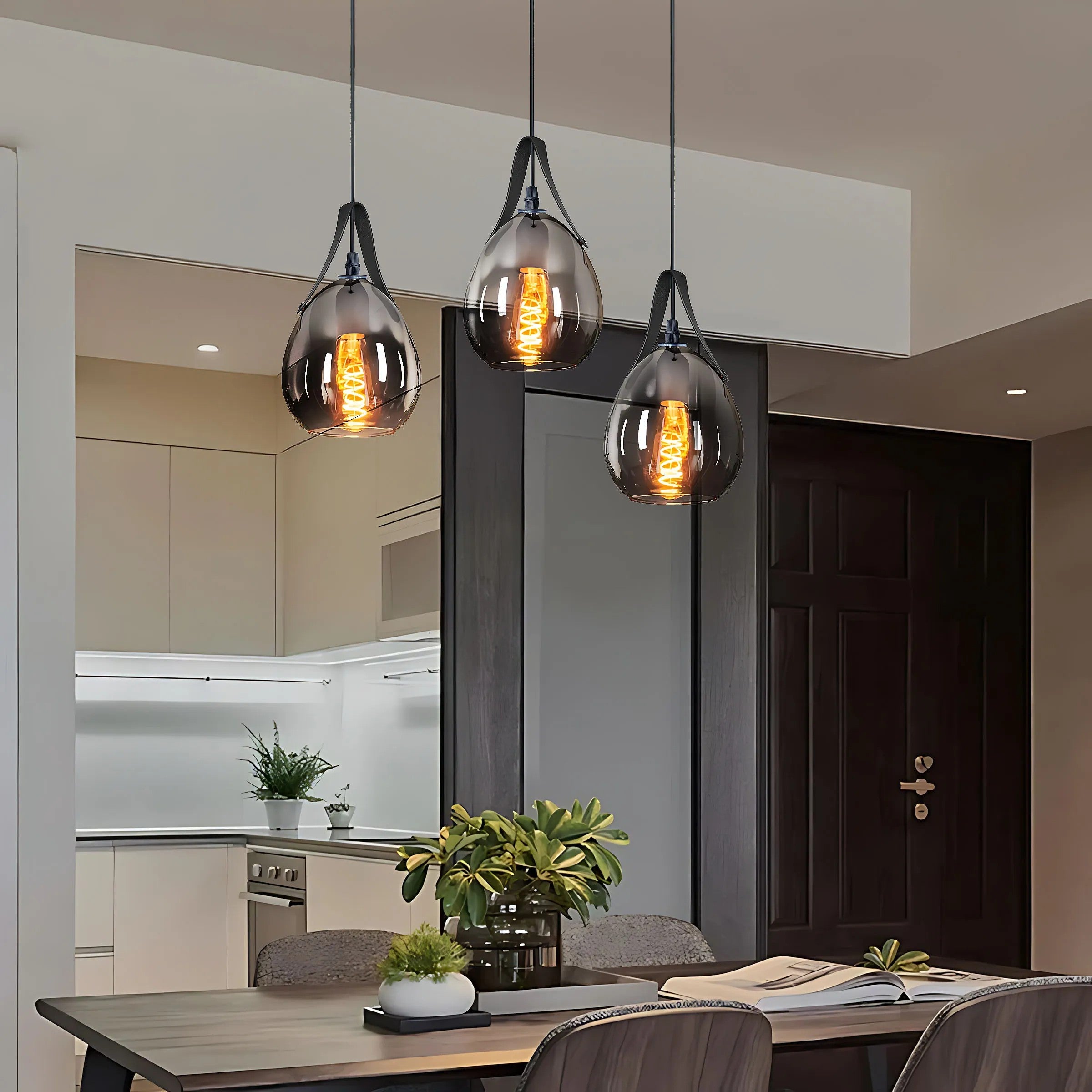Lampa Wisząca APP1774-1CP BLACK GREY 2