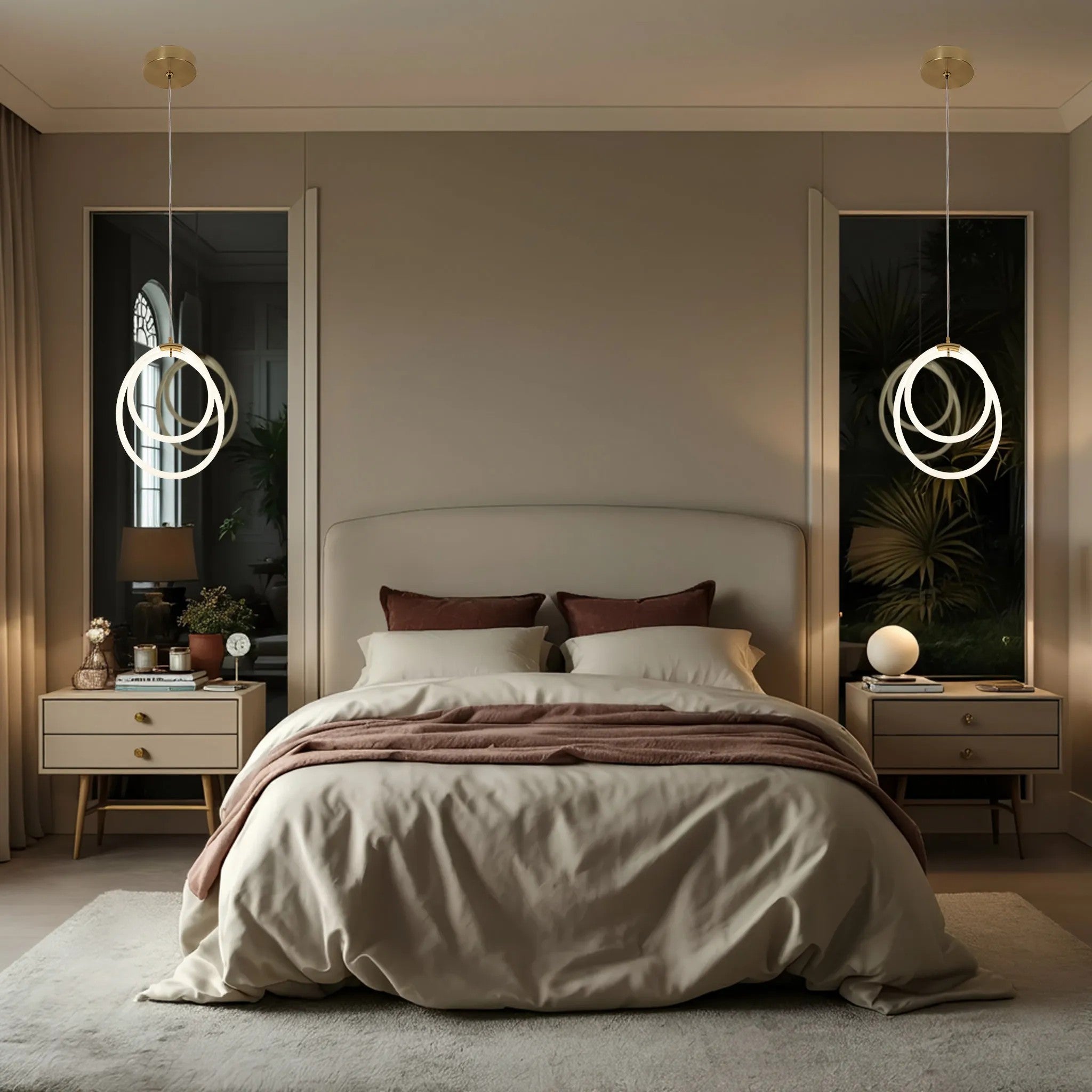LAMPA WISZĄCA LED G021-CP Złota 2
