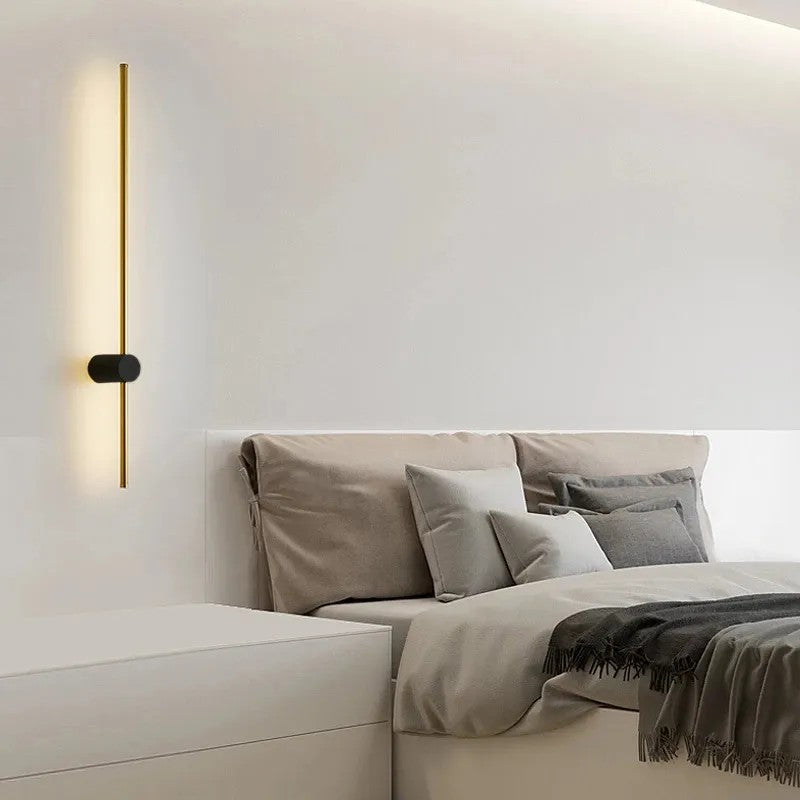 KINKIET ŚCIENNY LED LHJ062-W CZARNO ZŁOTY 2