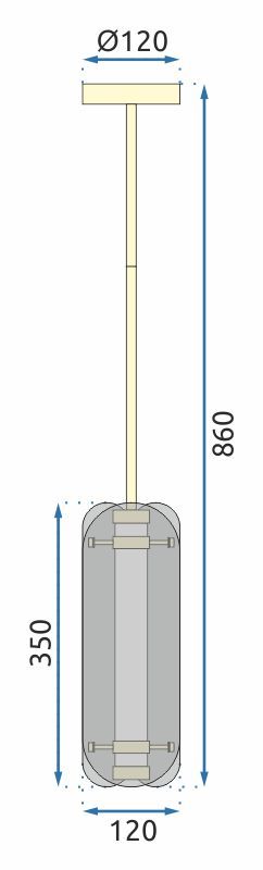 Lampa Sufitowa Wisząca Czarna App1676-cp Long 7